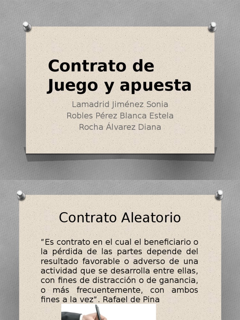 Contrato de Juego y Apuesta Ciencia