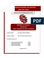 Mecánica de Suelos I - Lab N° 2 Contenido de Humedad