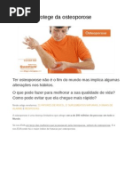 Como Se Proteger Da Osteoporose