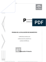 Prueba Evaluación Diagnóstica Competencia Lingüística - Andalucía 2009 - 4º EPO