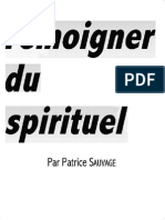 Temoigner Du Spirituel Patrice Sauvage - Doc - Emmanuel