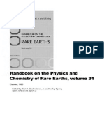 Gschneidner K.a., Eyring L. (Eds) Handbook On The Physics and Chemistry of Rare Earths. Vol.21 (Elsevier, 1995) (Isbn 0444821783) (T) (427s)