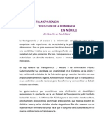 Declaración Guadalajara Transparencia