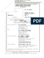 Court Transcript - and Reply Bar Assn Protects Dirty Wright Finlay & Zak Attorneys Luke Wozniak and Renee Parker Who Fabricated A Death Threat in Federal Court in Lucero v. Cenlar C13-602RSL