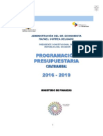 Programación Presupuestaria Cuatrianual 2016-2019