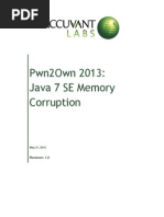 Pwn2own 2013 - Java 7 Se Memory Corruption