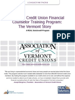 Certified Credit Union Financial Counselor Training Program: The Vermont Story