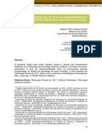 A Rev Russa de 1917 e Seus Desdobramentos No Âmbito Da Psicologia Histórico-cultural