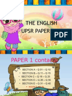 English Language Paper One UPSR Edited 2015