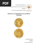 Resumen La Catalogación de Los Bienes Culturales