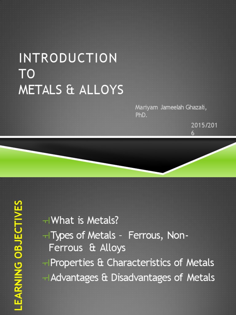 Metals and Alloys Overview Guide | PDF | Alloy | Steel