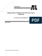 Implementation of Efficient Pan-Tilt-Zoom Camera Calibration