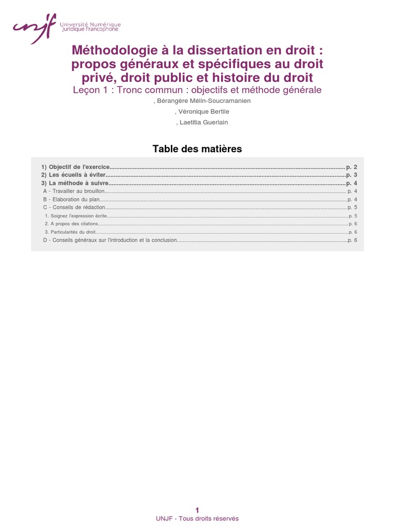 Exemple de dissertation juridique picture