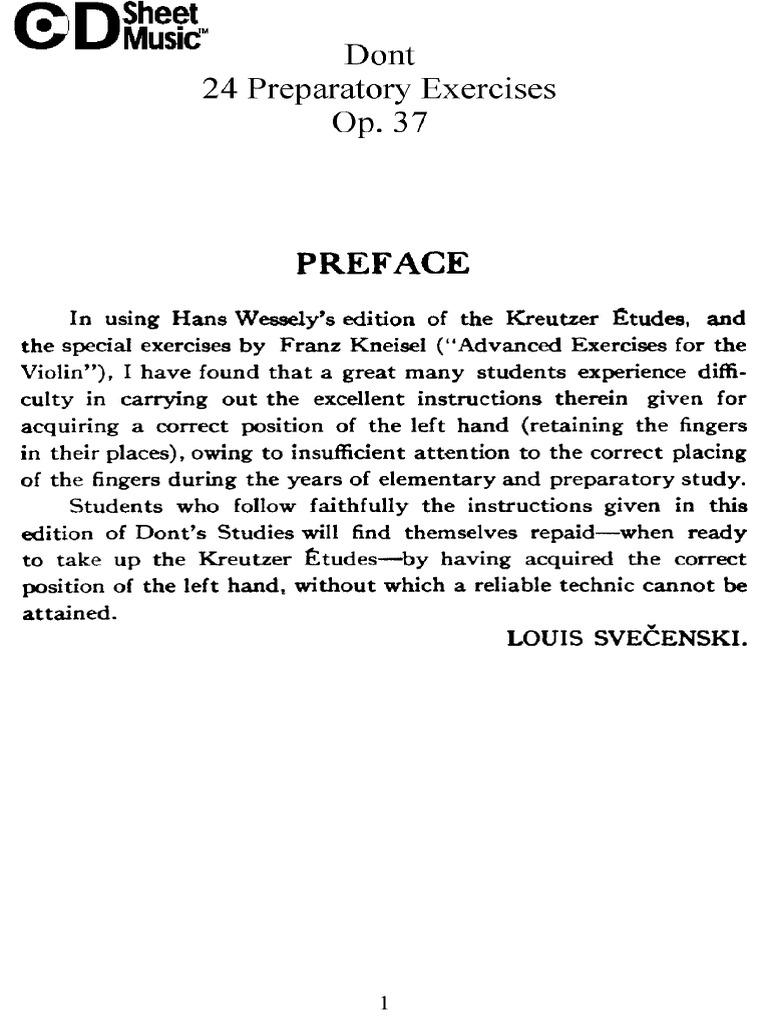 Dont - 24 Preparatory Exercises | PDF