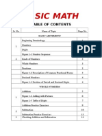 Contents of Basic Math