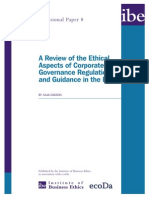 Ibe Report a Review of the Ethical Aspects of Corporate Governance Regulation and Guidance in the Eu