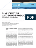 Mariculture and Food Production: Sustaining The Promise
