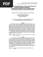 Download PENGARUH TEKANAN WAKTU LOCUS OF CONTROL DAN TINDAKAN SUPERVISI TERHADAP  PENGHENTIAN PREMATUR ATAS PROSEDUR AUDIT by massimron SN288816328 doc pdf