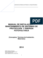 Manual de Instalacion y Matto Sist Proteccion Electrica y Sistemas Fotovoltaico 2014 (v05.12.13)