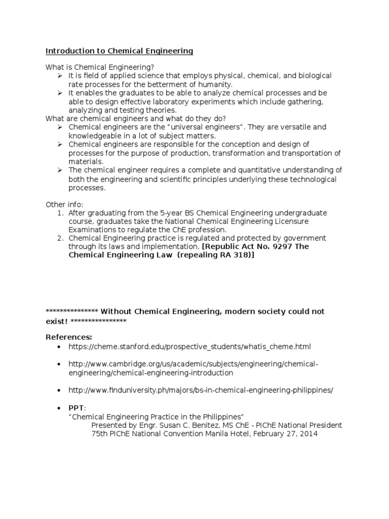 Introduction To Chemical Engineering | PDF | Art | Technology & Engineering