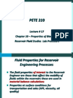 PETE 310: Lecture # 17 Chapter 10 - Properties of Black Oils Reservoir Fluid Studies Lab Procedure