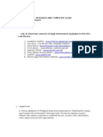 Diorella Velasquez Assignment For Legal Research and Computer Class Atty. Laura C.H. Del Rosario October 19, 2015