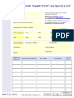 VCA Job Number Request Form For Type Approval & COP: Purchase Order Number / Reference Number