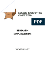 Benjamin: Sample Questions