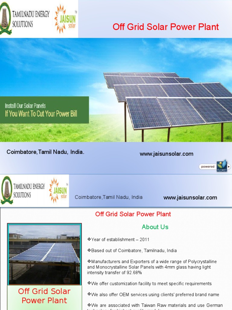 Off Grid Solar Power Plant | PDF | Business | Technology & Engineering