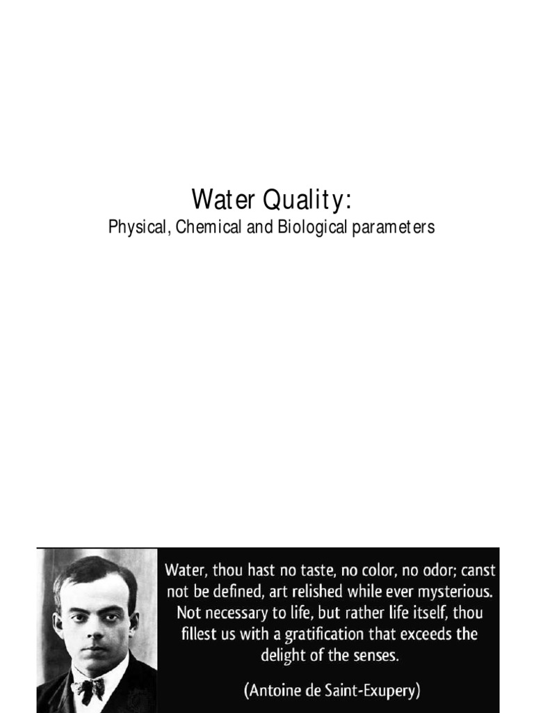 Water Quality Physical Chemical And Biological Parameters Pdf