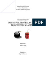 CHE132 CPI REPORT ON EXPLOSIVES, PROPELLANTS AND TOXIC CHEMICAL AGENTS