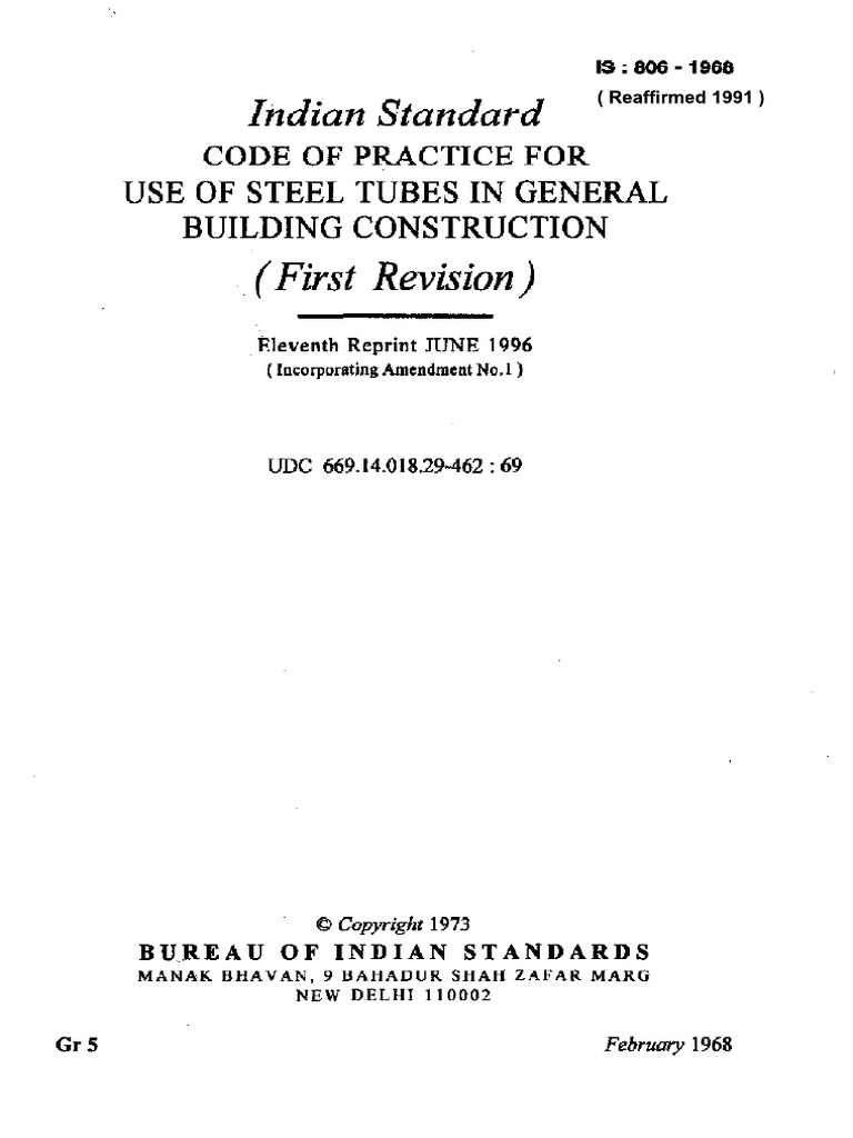 806 Steel Tubes | PDF