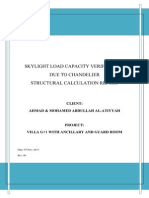 Skylight Load Capacity Verification Due To Chandelier Structural Calculation Report