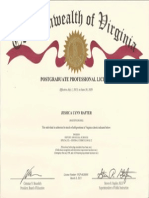 2015 Va Postgraduate Professional License