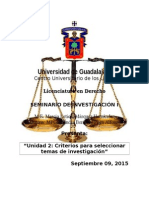 Criterios para buscar temas de investigación