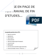 La Mise en Page de Ton Travail de Fin D'etudes