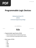 Programmable Logic Devices: Mohammed Anvar P.K Ap/Ece Al-Ameen Engineering College