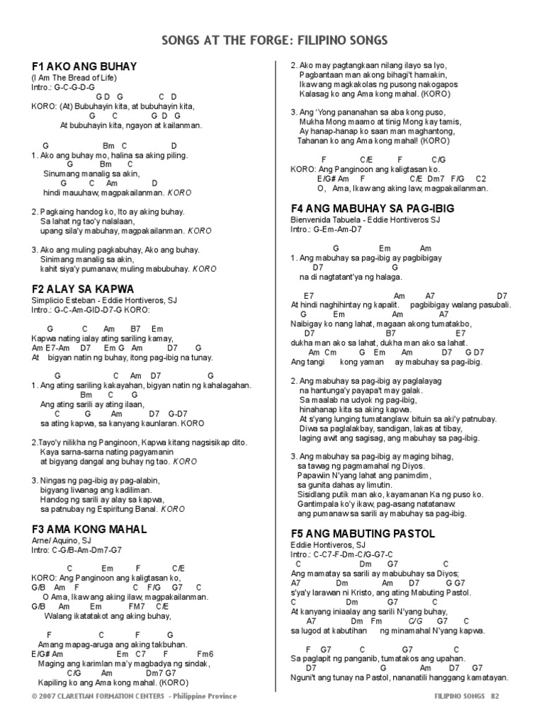 Filipino Church Songs With Chords