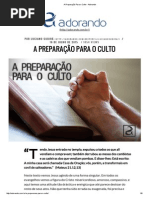 A Preparação Para o Culto - Adorando