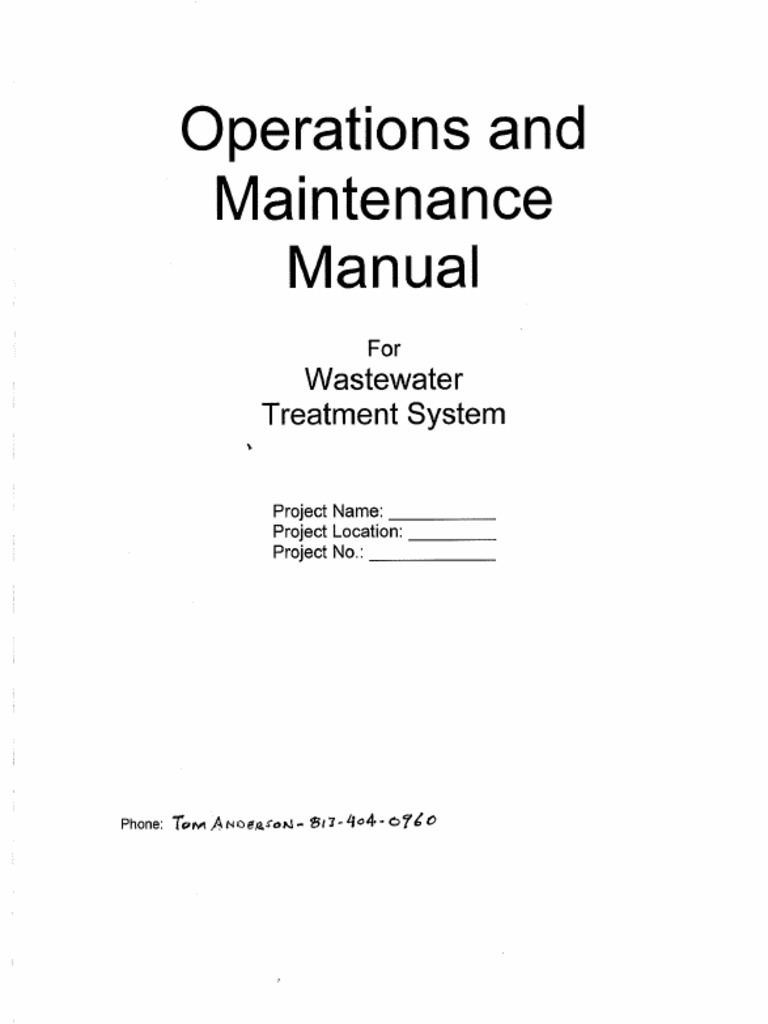 WWTP Operating Manual 20150401095731656 | PDF