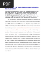 Post-Independence Income Tax Legislation in The Commonwealth Caribbean