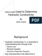 Methods Used To Determine Hydraulic Conductivity: by Josh Linard