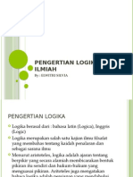 Download PENGERTIAN LOGIKA ILMIAH by ridho_436029982 SN288894070 doc pdf