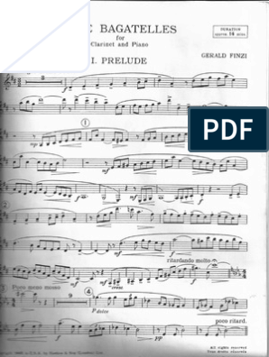 Finzi G 5 Bagatelles Clarinet, PDF