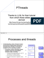 Pthreads: Thanks To LLNL For Their Tutorial From Which These Slides Are Derived