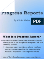 Cristina Marban Presentation On Progress Report - Tecm 5550 Lesson Unit