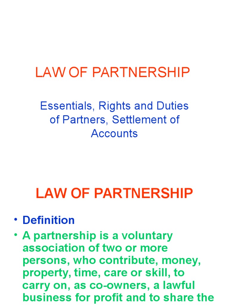 lawofpartnership.ppt Partnership Virtue