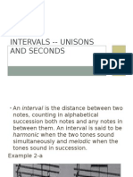 CHAP 2- Intervals -- Unisons and Seconds