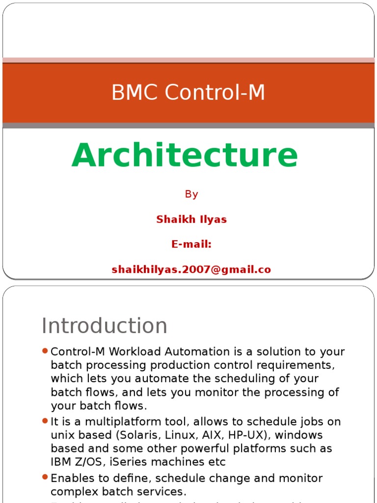 BMC Control-M Architecture | Scheduling (Computing) | Server (Computing)