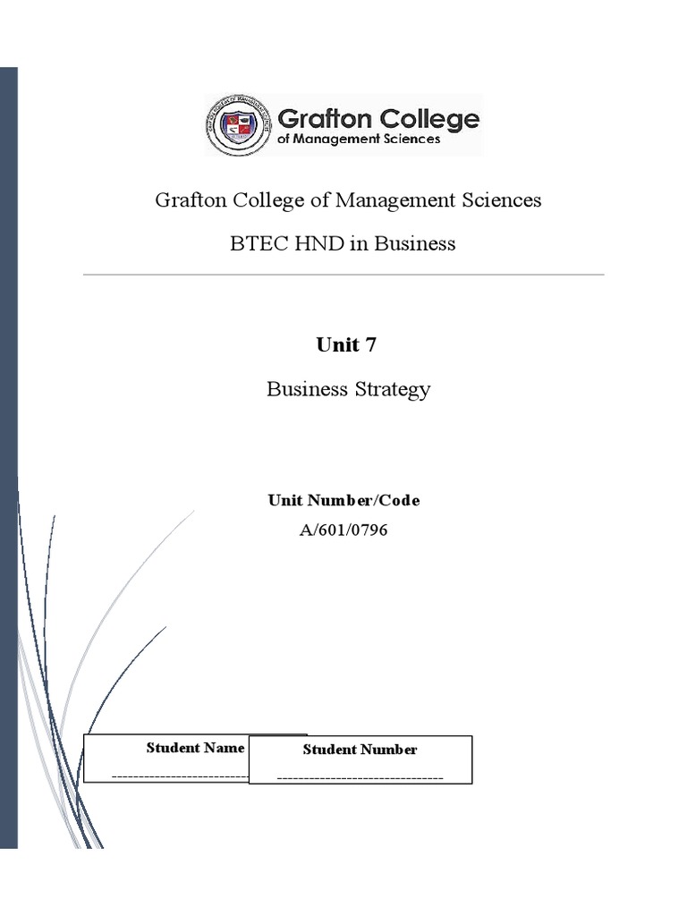 Business Strategy Unit 7 Overview | PDF